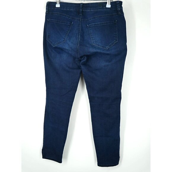 EUC KUT Mid Rise Dark Wash Skinny Jeans 4 - Picture 2 of 6